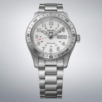 SEIKO 5 SPORTS FIELD 41 MM ACERO Esf. BLANCA