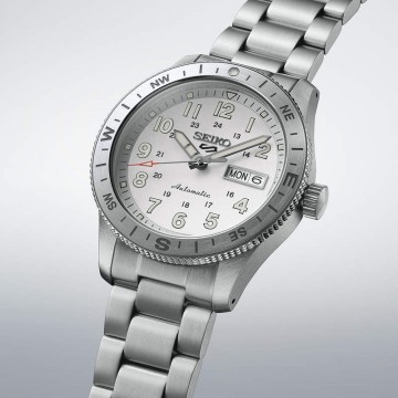 SEIKO 5 SPORTS FIELD 41 MM ACERO Esf. BLANCA