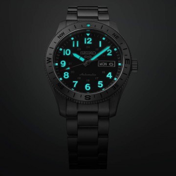 SEIKO 5 SPORTS FIELD 41 MM ACERO Esf. NEGRA